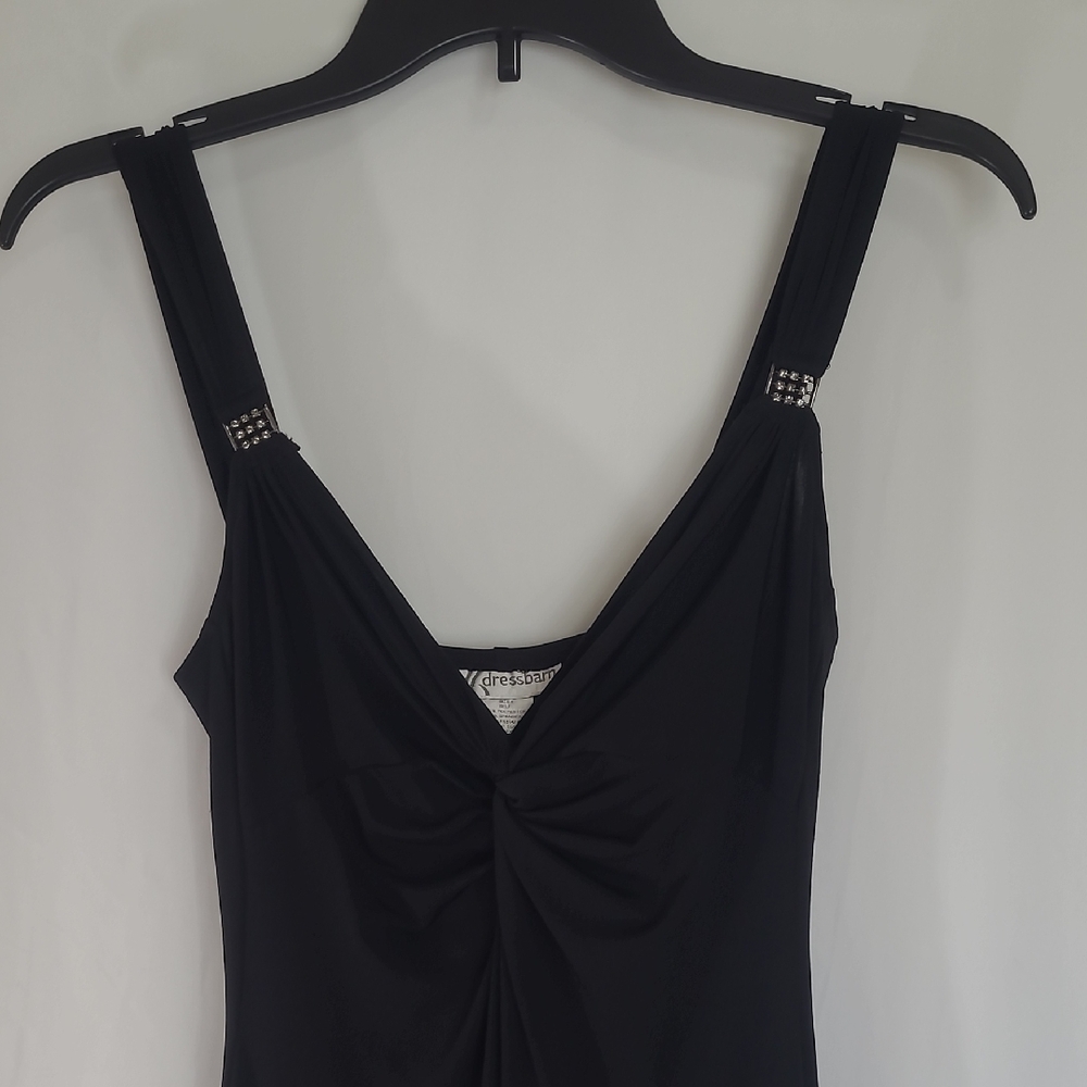 Dress Barn Elegant Black Dress with Embellished Straps